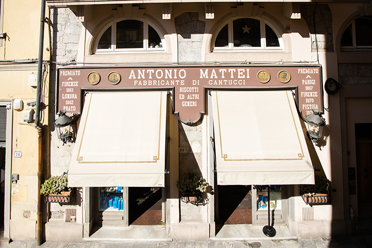 Entrance to the historic biscuit factory in Prato