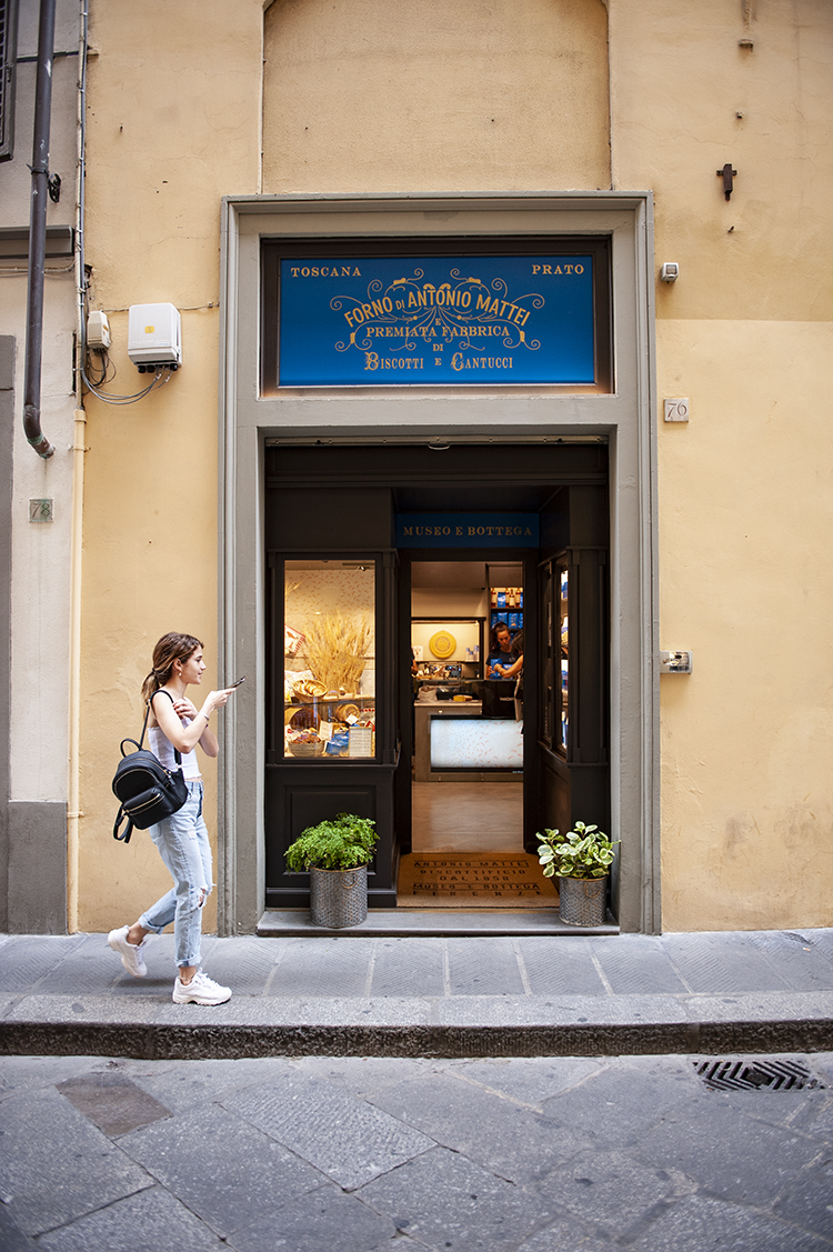 Entrance to the Antonio Mattei Shop Museum in Florence